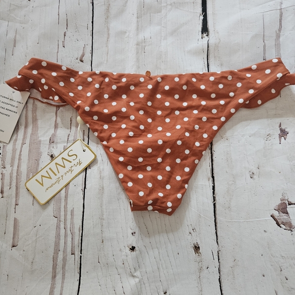 NWTS For Love & Lemons Swim Orange Polkadot Bikini Bottoms - Picture 4 of 6